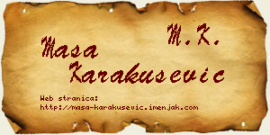 Maša Karakušević vizit kartica